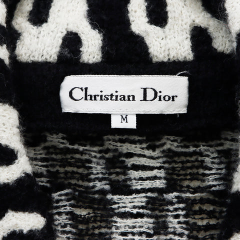 クリスチャンディオール Christian Dior Size:M 総柄 ジャケット ブラック ホワイト WS5147