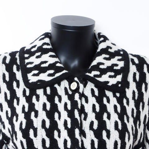 基督教迪奥大小：M全面图案夹克黑色白色WS5147