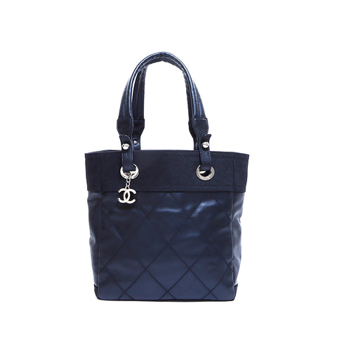 Chanel CHANEL Coco Mark Paris Biarritz No. 12 Tote Bag Black WS5152