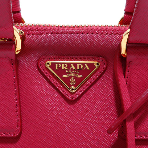 プラダ PRADA ミニ サフィアーノ レザー 2WAY ショルダーバッグ ピンク WS5182