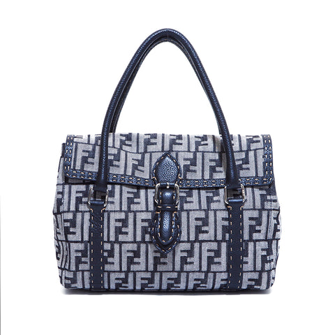 Fendi Celeria Zucca帆布手提包灰色WS5185