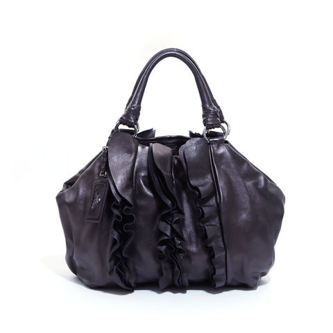 Prada皮革收集的手提包棕色WS5189