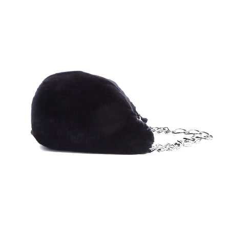 Chanel Coco Mark Fell Nr. 7 Umhängetasche Schwarz WS5204