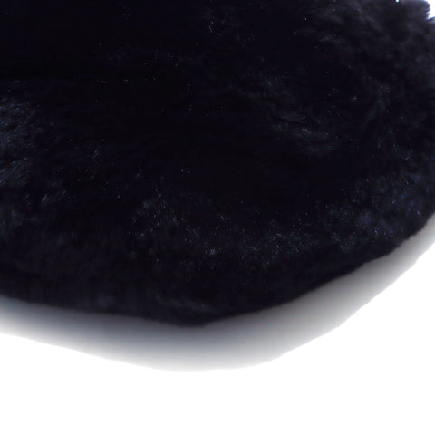 Chanel Coco Mark Fell Nr. 7 Umhängetasche Schwarz WS5204