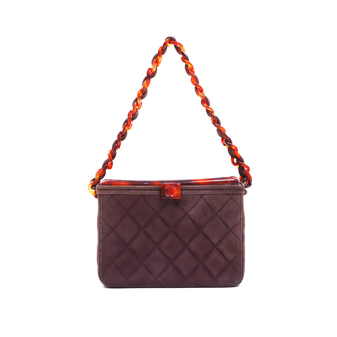 香奈儿可可马克·马特拉斯木马皮革套壳号编号4其他袋子棕色WS5205