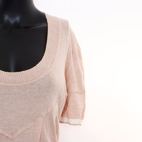 miu miu miu短袖针织短袖衬衫粉红色WS5229