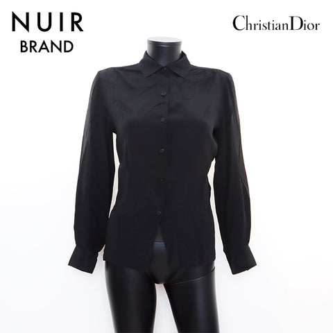 克里斯蒂安·迪奥（Christian Dior Plain）上衣L长袖衬衫黑色WS5231