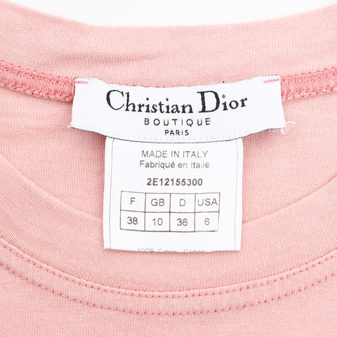 クリスチャンディオール Christian Dior タンクトップ ロゴ 38 半袖Ｔシャツ ピンク WS5234