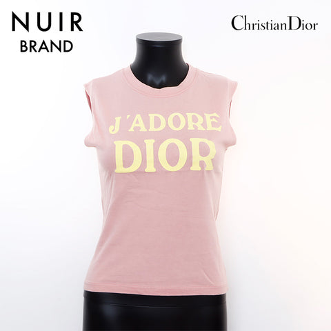 クリスチャンディオール Christian Dior タンクトップ ロゴ 38 半袖Ｔシャツ ピンク WS5234