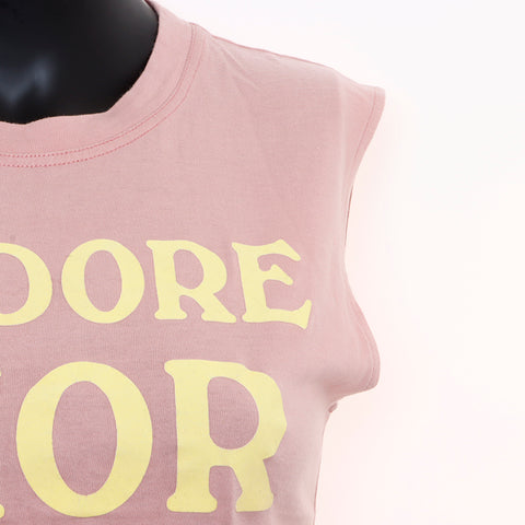 クリスチャンディオール Christian Dior タンクトップ ロゴ 38 半袖Ｔシャツ ピンク WS5234