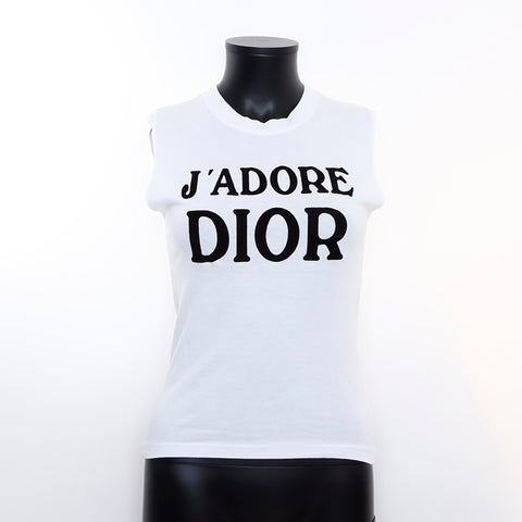 クリスチャンディオール Christian Dior タンクトップ ロゴ 36 