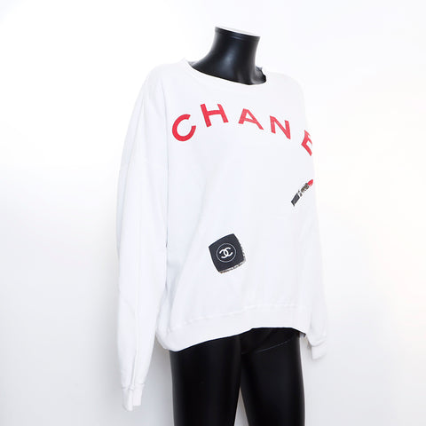 Chanel CHANEL logo sweatshirt white WS5237