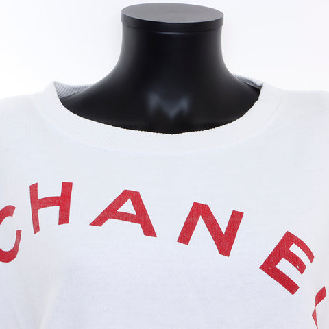 Chanel CHANEL logo sweatshirt white WS5237