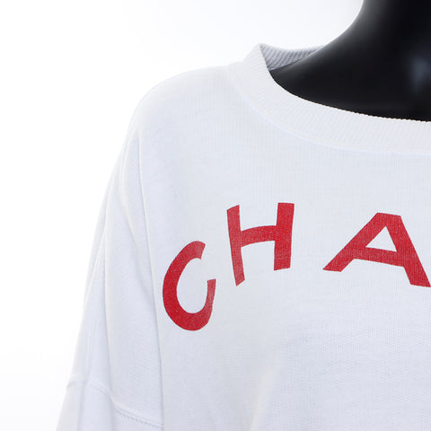 Chanel CHANEL logo sweatshirt white WS5237