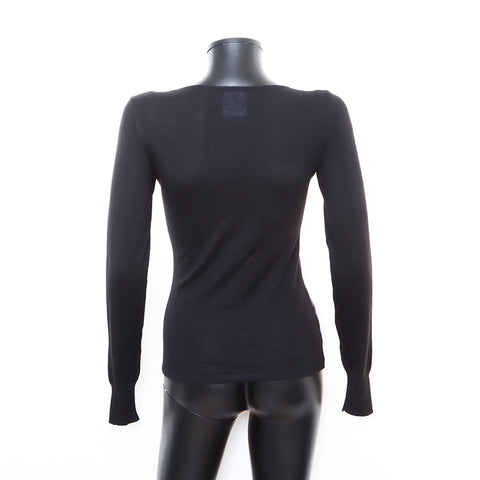 Chanel Chanel Modèle tout-over Cachemire Taille 34 Pull Black WS5240