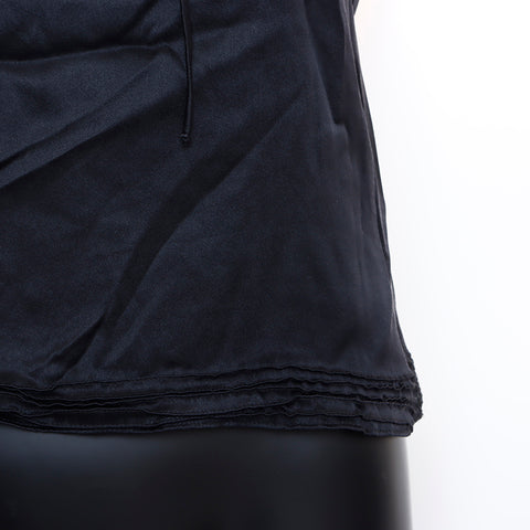 Yves Saint Laurent Yves Saint Laurent Silk Fringe Pants Tops tap tak top top top Black Black WS5242