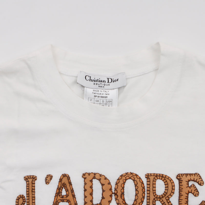 Christian Dior Logo Short Sleeve T-shirt White WS5247 – NUIR