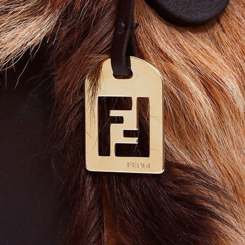 フェンディ FENDI フォックス ファー ハンドバッグ ベージュ WS5269