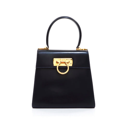 Salvatore Ferragamo Gancini手提包黑色WS5284