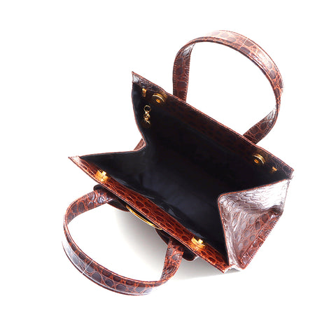 Salvatore Ferragamo Vara浮雕2Way手提包棕色WS5291