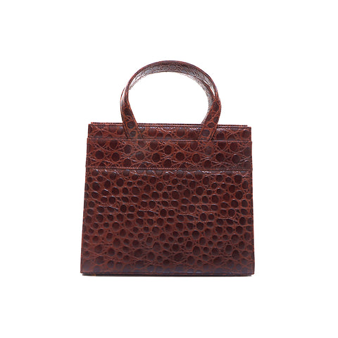 Salvatore Ferragamo Vara浮雕2Way手提包棕色WS5291