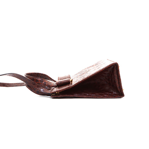 Salvatore Ferragamo Vara浮雕2Way手提包棕色WS5291