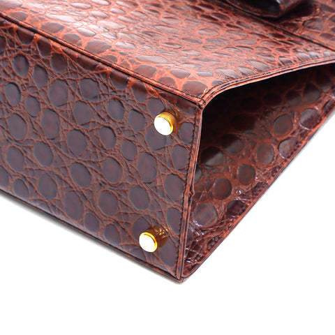 Salvatore Ferragamo Vara浮雕2Way手提包棕色WS5291