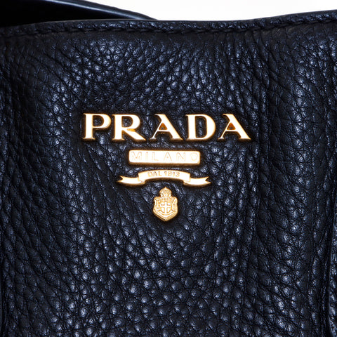 プラダ PRADA ゴールド金具 ハンドバッグ ブラック WS5305