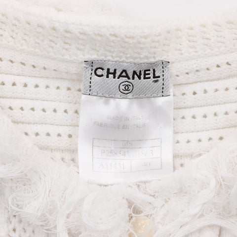 シャネル CHANEL 05Sニット Size:40 カーディガン ホワイト WS5318