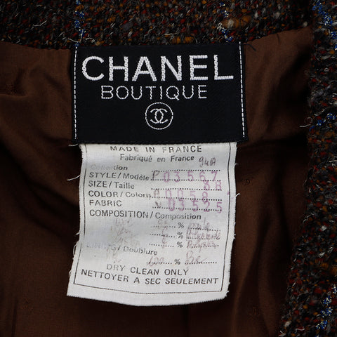 シャネル CHANEL ツイード ジャケットxスカート Size:38 スーツ マルチ ...