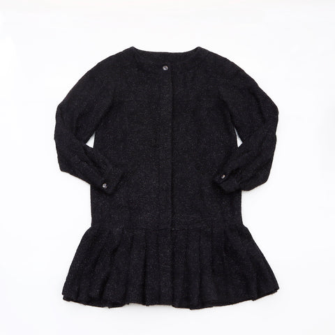 Chanel Chanel 2013 automne / hiver Collection Metallic Boucle Tweed Taille: 34 Coat Navy WS5323