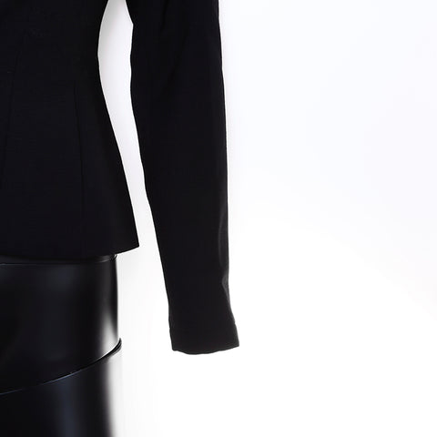 Chanel Jacket x Skirt Suit Black WS5324