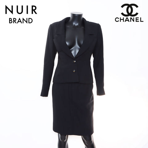 Chanel Jacket x Skirt Suit Black WS5324