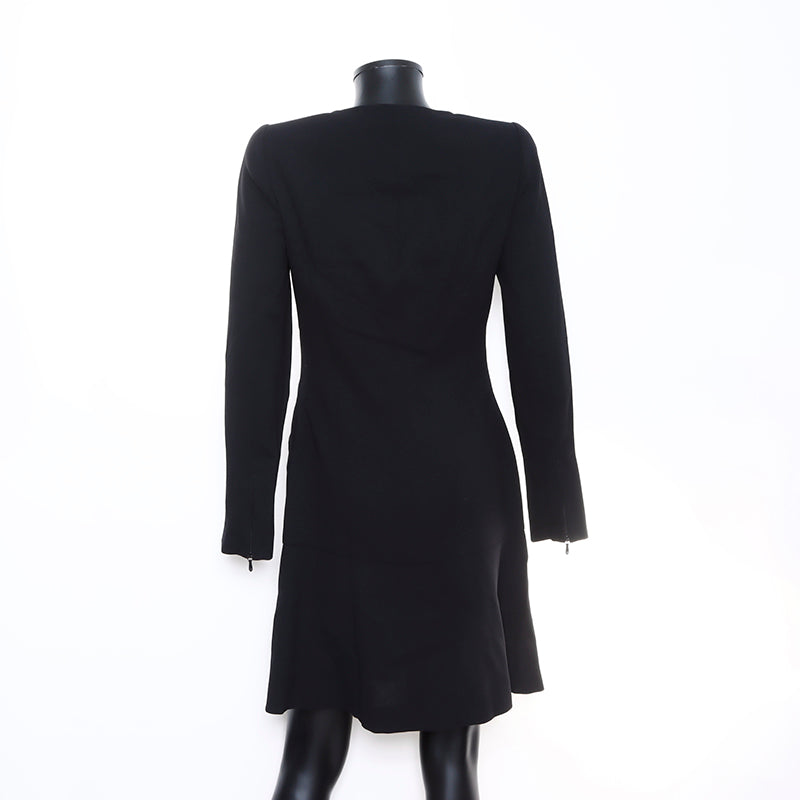 VINTAGE●CHANEL●97A シルク×ラムスキン コート 38 Chanel 1997 Zip Up Coat Black #38 – AMORE Vintage Tokyo