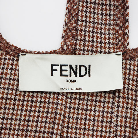 フェンディ FENDI セットアップ 千鳥柄 Size 38 ワンピース ブラウン WS5339