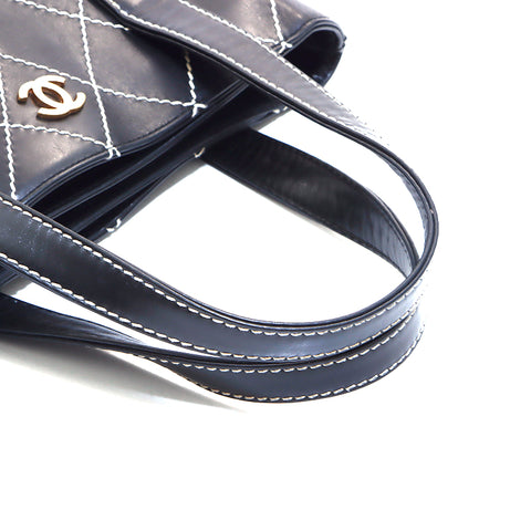 Chanel Chanel Nr. 7 Wildstich Leder Handtasche Schwarz WS5349