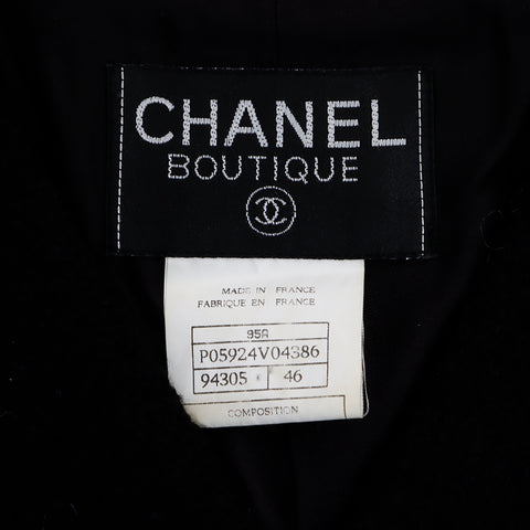 シャネル CHANEL Size 46 ツイード セットアップ ブラック WS5357