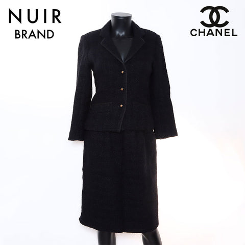 シャネル CHANEL ツイード Size 4 セットアップ ブラック WS5358