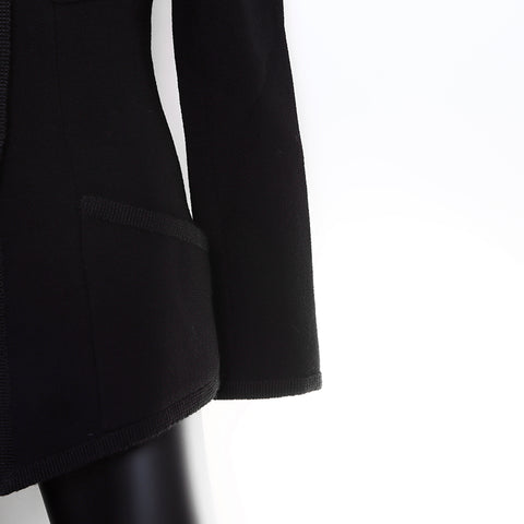 Chanel Tweed Size 40 Suit Setup Black WS5359