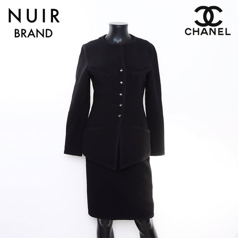 シャネル CHANEL ツイード Size 40 スーツ  セットアップ ブラック WS5359