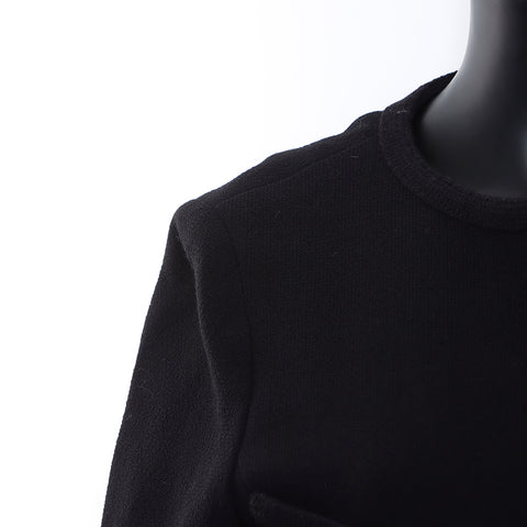 Chanel Tweed Size 40 Suit Setup Black WS5359