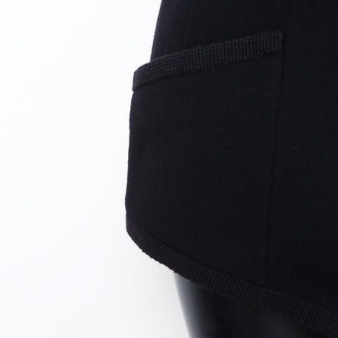 Chanel Tweed Size 40 Suit Setup Black WS5359