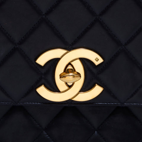 シャネル CHANEL マトラッセ デカココ 3番台 チェーン　ラムスキン ショルダーバッグ ブラック WS5360