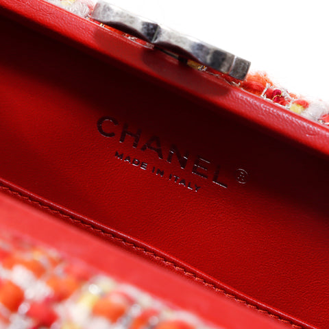 シャネル CHANEL ツイード 23番台 チェーン　 ショルダーバッグ マルチカラー WS5368