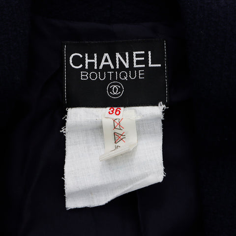 Chanel size 36 tweed coco mark button set up black WS5371