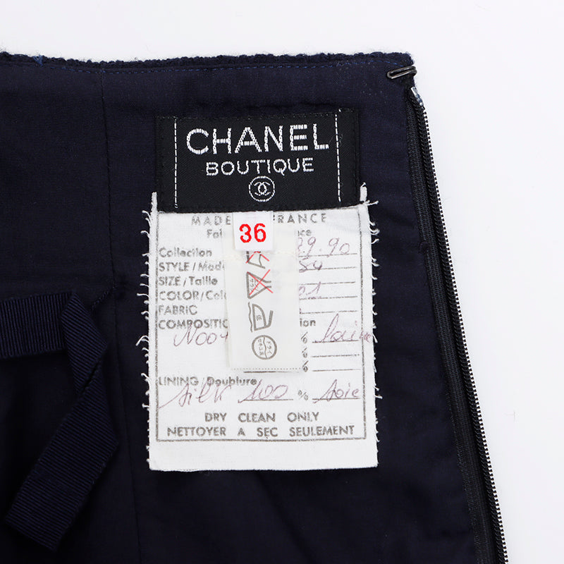 シャネル CHANEL size 36 ツイード ココマーク ボタン セットアップ ブラック WS5371 – NUIR VINTAGE