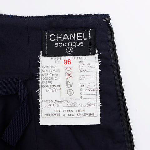 シャネル CHANEL size 36 ツイード ココマーク ボタン セットアップ ブラック WS5371