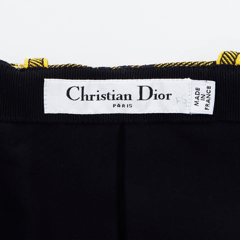 クリスチャンディオール Christian Dior チェック ミニスカート Size:36 ミニスカート イエロー WS5381