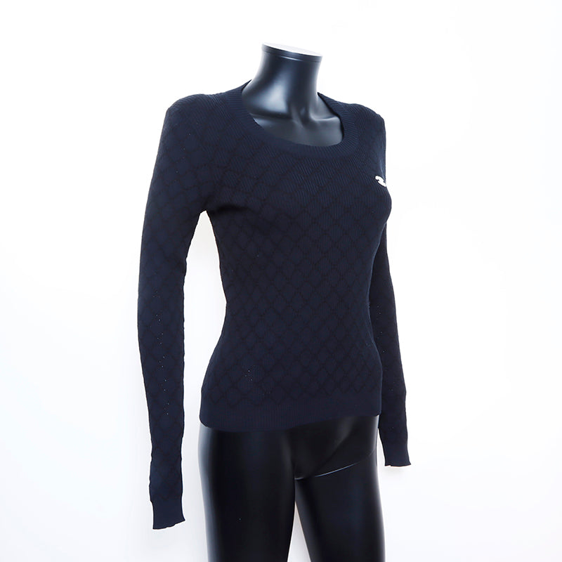 シャネルコットンニットブラックココマーク 