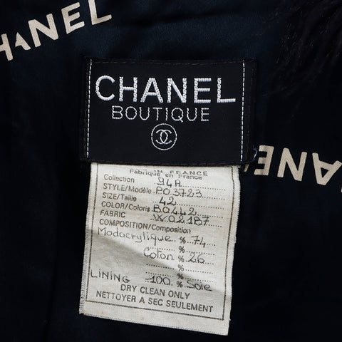CHANEL fur Jacket Brown WS5387